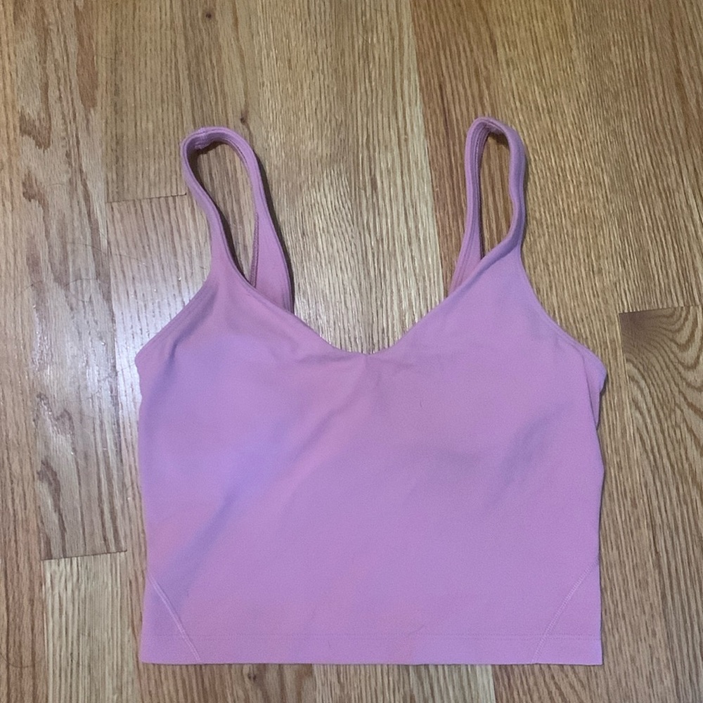 Lululemon light pink align cropped tank top lightly worn